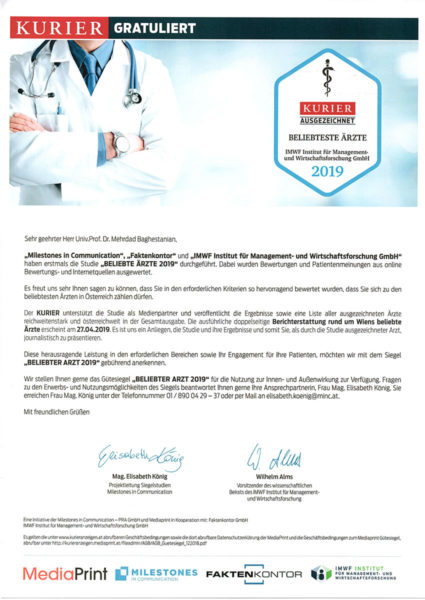 Kurier - Beliebteste Ärzte 2019